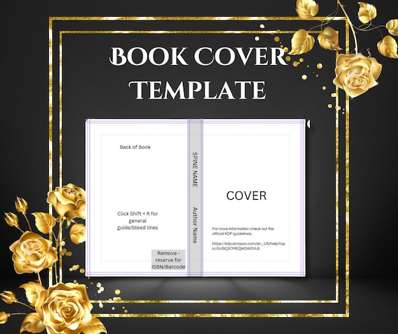 8 X 5 Book Cover Template KDP - Etsy