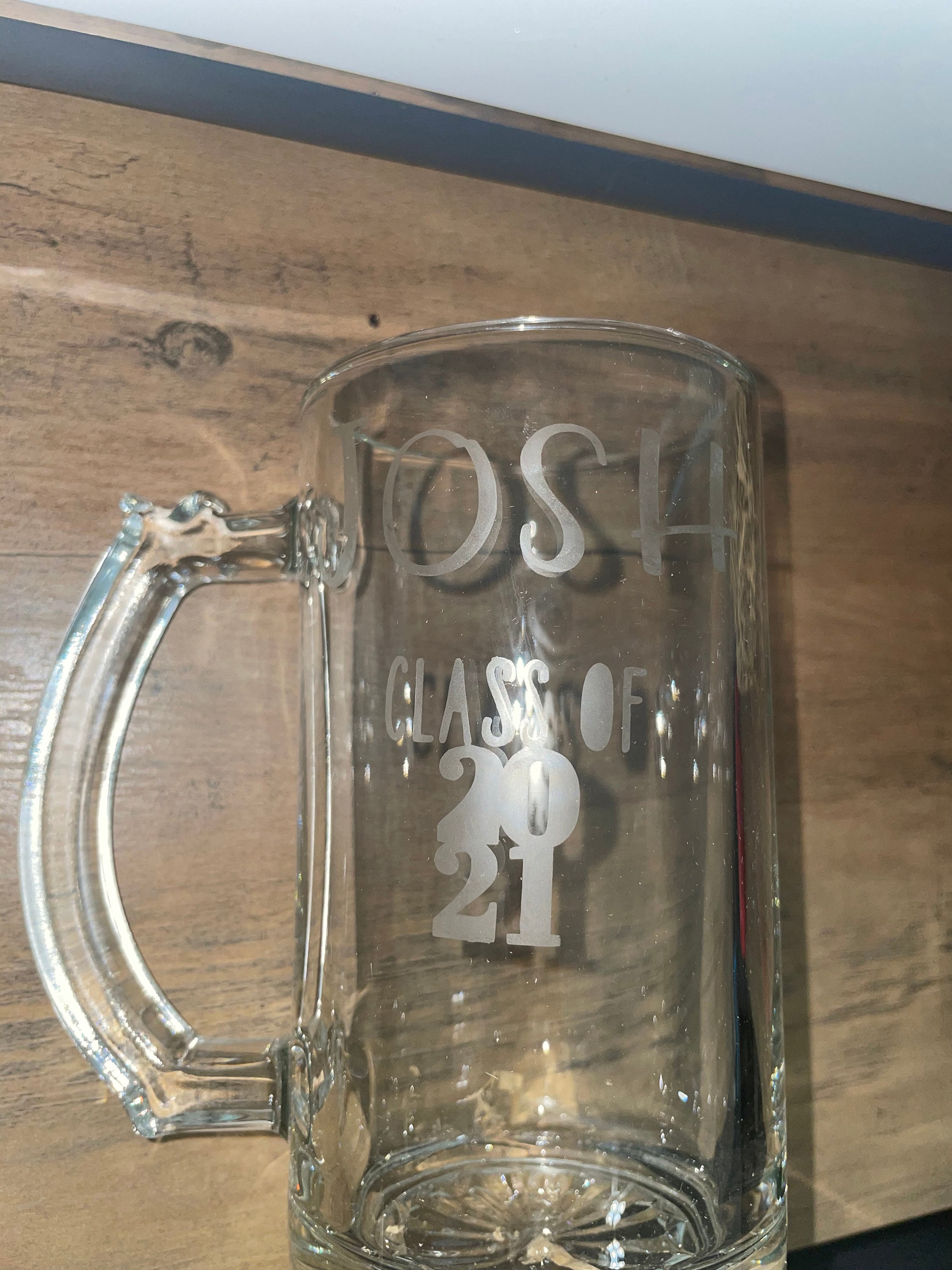 Custom etched Beer Mug Etsy
