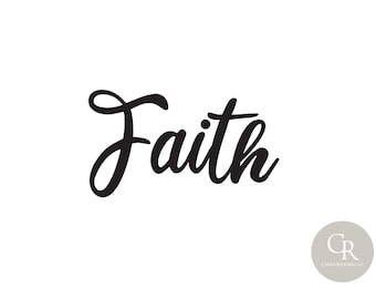 Faith Black Letters Sublimation Design