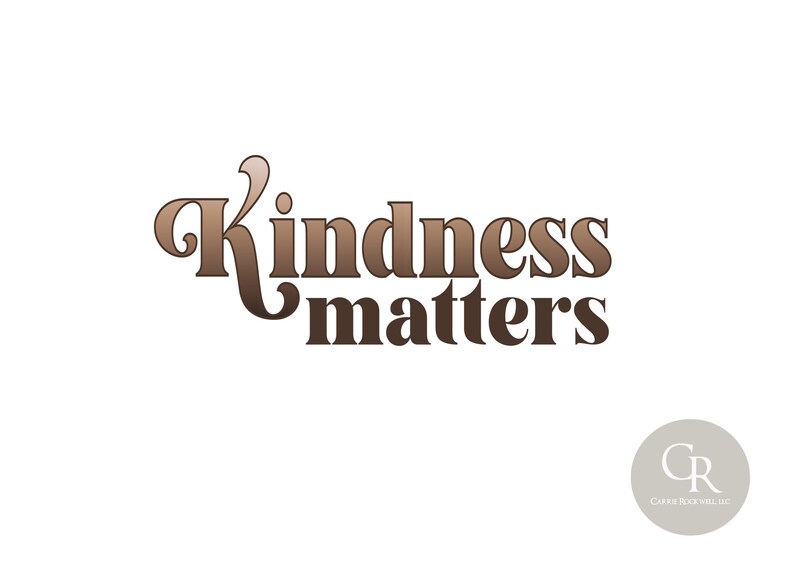 Kindness Matters Brown and Tan Ombre Sublimation Design image 1