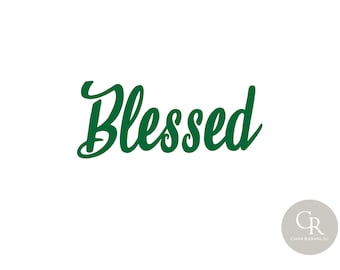 Blessed Green Letters Sublimation Design for St. Patricks Day