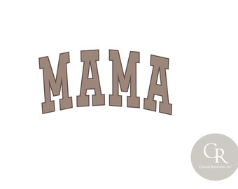 Tan/Brown Mama Sublimation Design