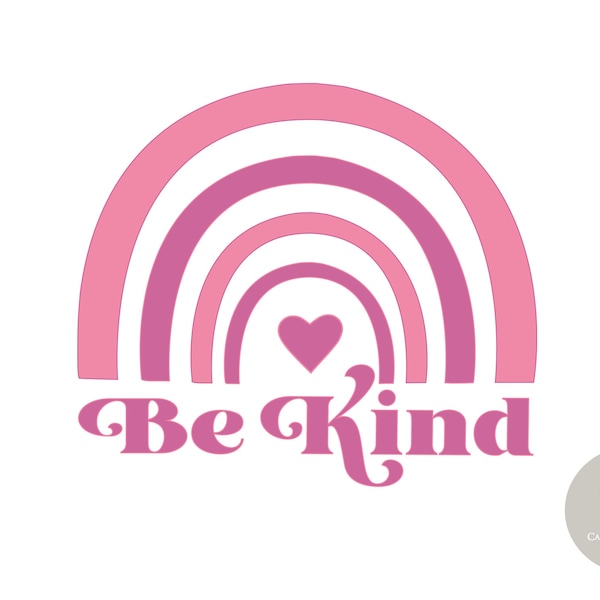 Be Kind Mauve Pink/Pink Sublimation Design