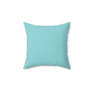 Blue Spun Polyester Square Pillow
