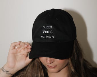 Vibes, Veils, Videos - Wedding Content Creator Dad Cap - Hat for WCC, Social Media Influencer Hat - Wedding Content Creator Gift