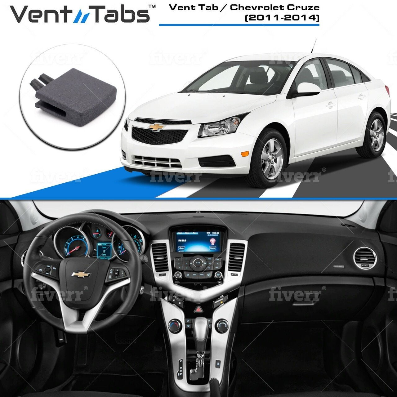 Vent Tabs Replacement Vent Clip for Chevrolet Cruze 2011-2014 for AC Air  Vent Repair -  Israel