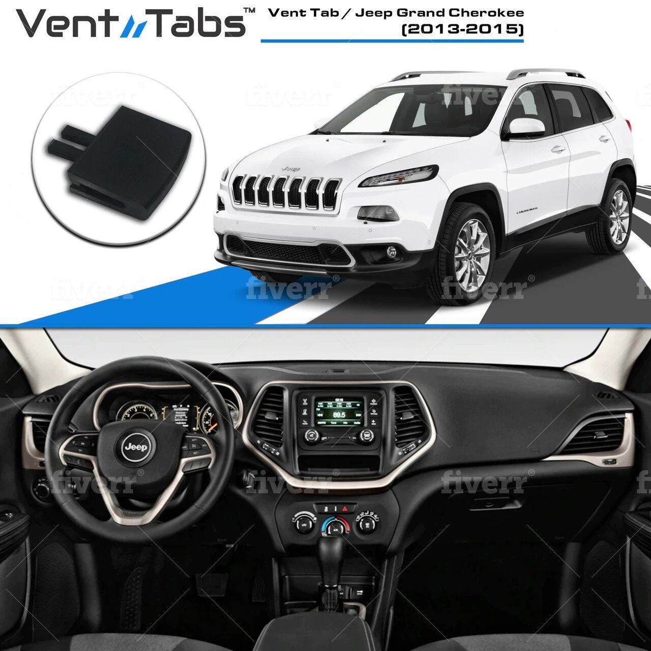 Vent Tabs replacement vent clip for Jeep Grand Cherokee 2013-2015 for AC Vent repair