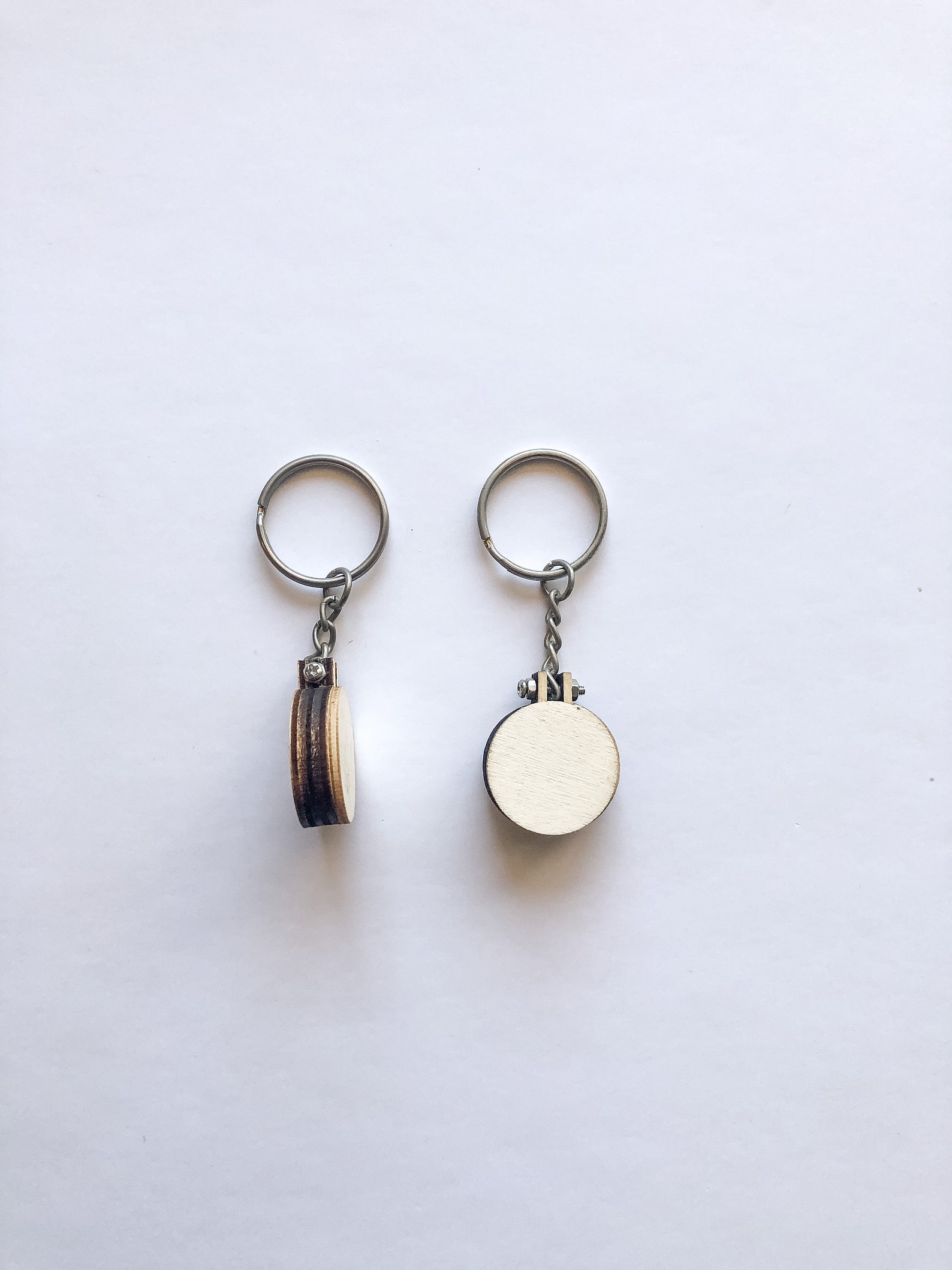 Keychain Embroidery Hoop Art Hand Embroidered Keychain 1 Etsy