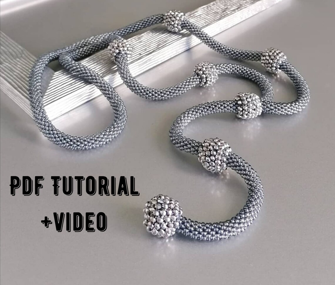 Bead Crochet Tutorial, Step by Step Instruction for Crocheting Jewelry