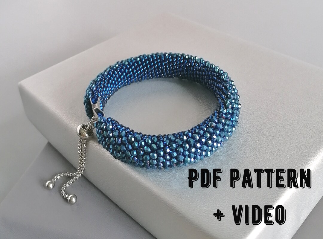 Video Bead Crochet Pattern, Bead Bracelet Pattern, Crochet Wide