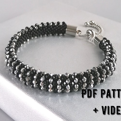 Bead Crochet Bracelet Pattern With Video Process PDF Pattern Etsy