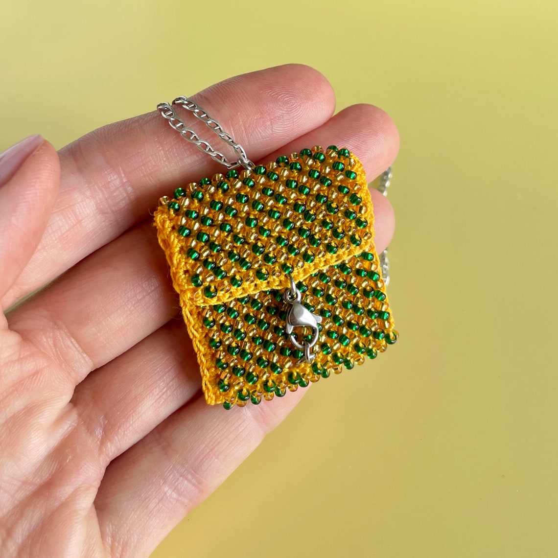 Bead Crochet Necklace Tutorial Bead Crochet Pattern Crochet Etsy