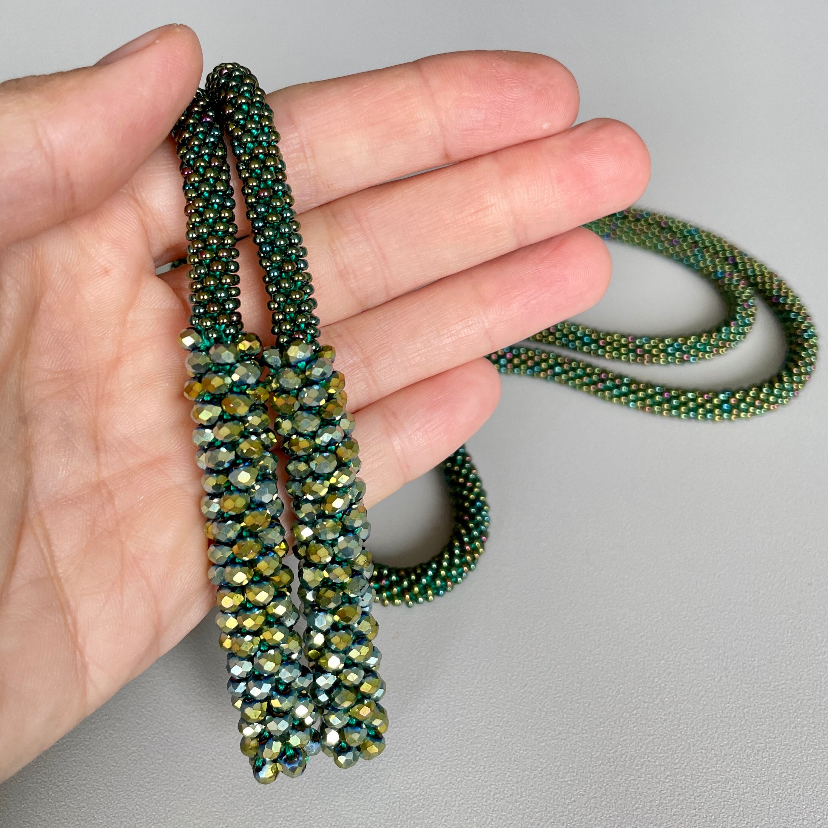 Video Bead Crochet Necklace Pattern Lariat Necklace Tutorial Etsy