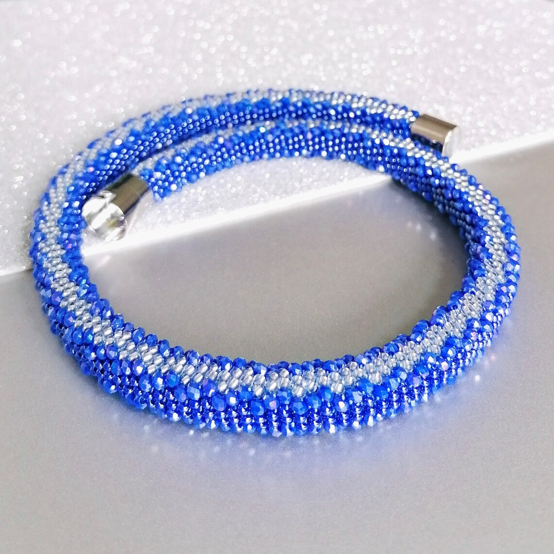 Bead Crochet Necklace Pattern Square Necklace Pattern Bead Etsy