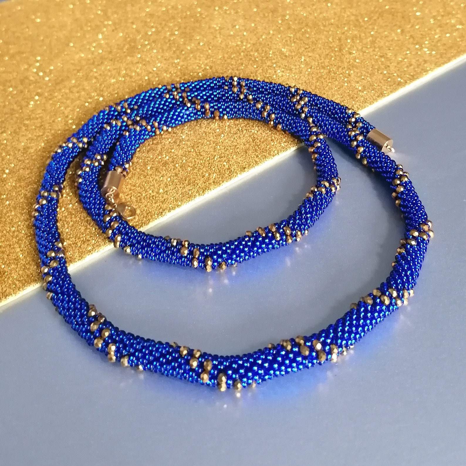 Bead Crochet Pattern Crochet Tutorial Long Beaded Necklace Etsy