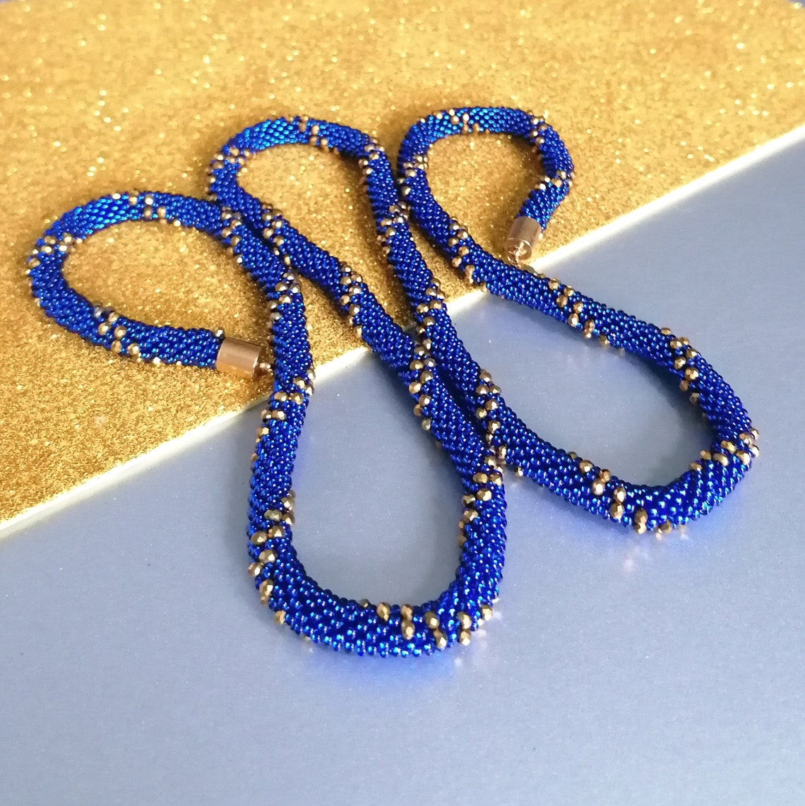 Bead Crochet Pattern Crochet Tutorial Long Beaded Necklace Etsy