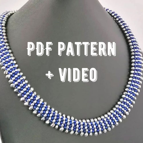 Bead Crochet Necklace Pattern With Video Process Bead Rope Etsy