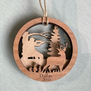 Deer Hunting Ornament-Deer Hunting Christmas Gift-Deer Hunting Christmas-Hunter Christmas Gift-Hunting Ornament-Deer Hunter Gift