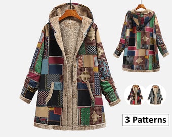 Feminine Vintage coat, Multi-pocket Winter Jacket Women Oversized overcoat, Womens winter Coats Casual Outwear