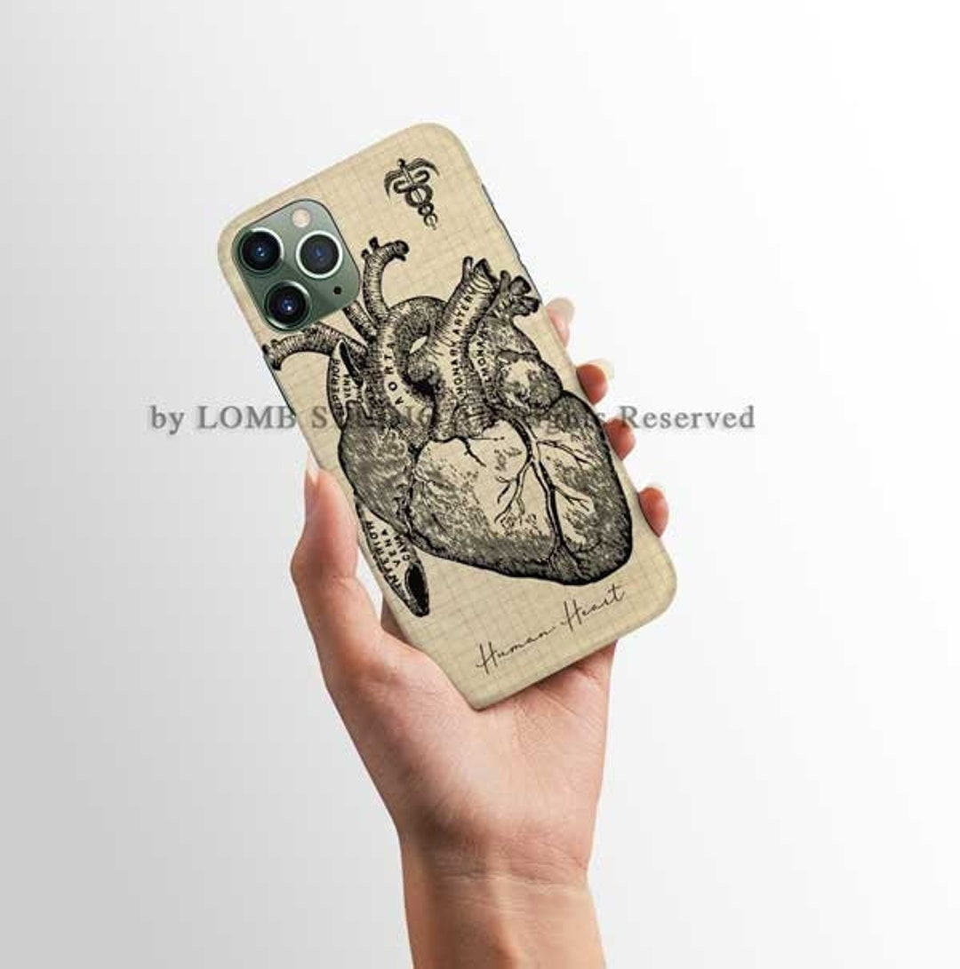 Funda para iPhone con personaje de corazón con estampado 3D