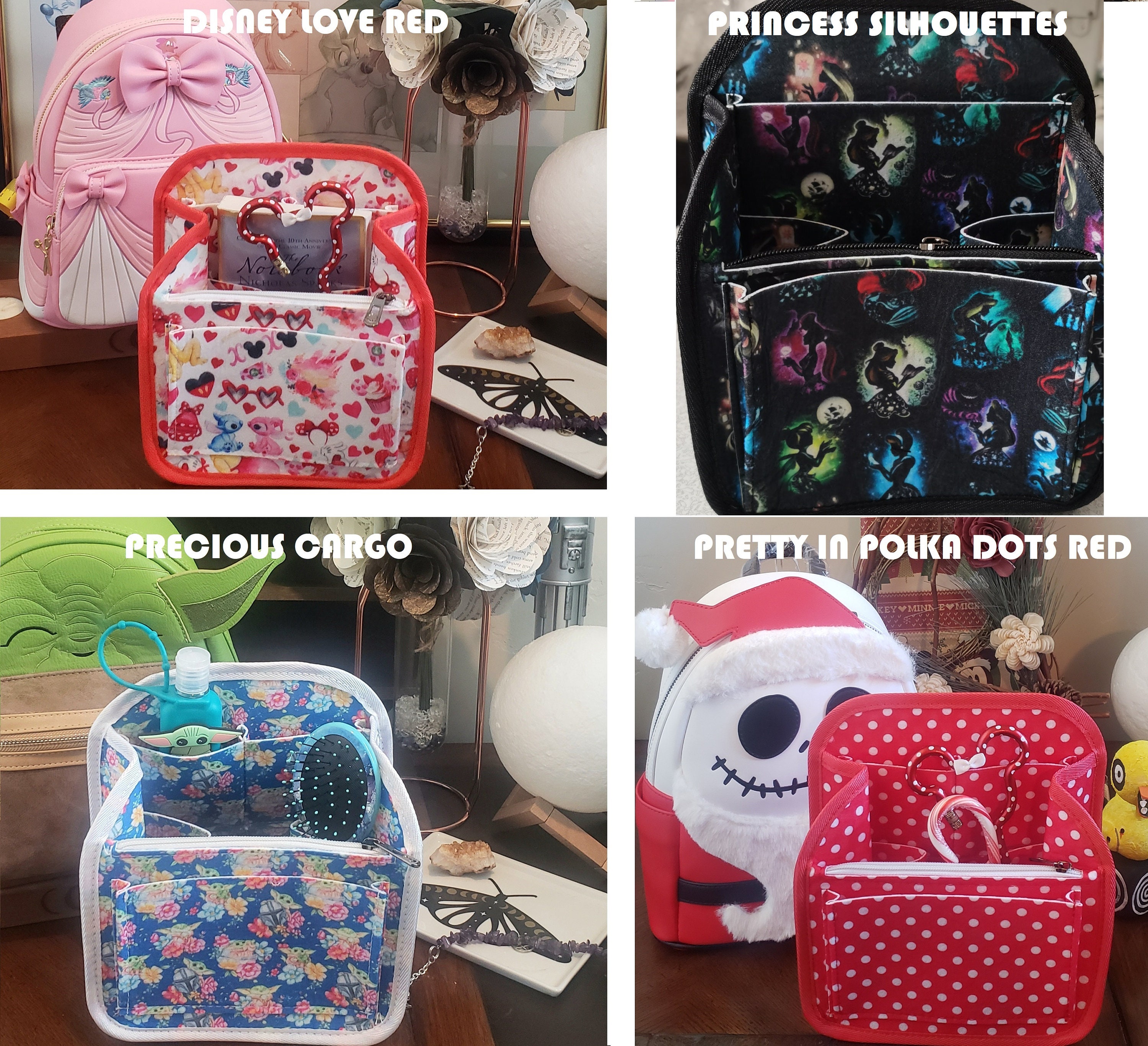 ☆Loungefly☆Polka Dot Mini Backpack Bag Organizer Insert Loungefly Pool Day Light-Up Mini Backpack Insert Organizer