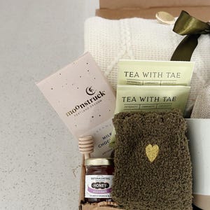 Caja de regalo de condolencias, paquete de abrazos, pensando en ti, regalo de duelo, caja de regalo hygge con manta, consuelo, regalo de ánimo imagen 6