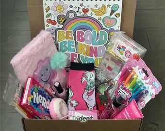 Caja de regalo para preadolescentes, cesta para adolescentes, feliz cumpleaños, que te mejores pronto, pensando en ti, felicitaciones, kit de cuentas para manualidades, colgante para bolso, set de papelería