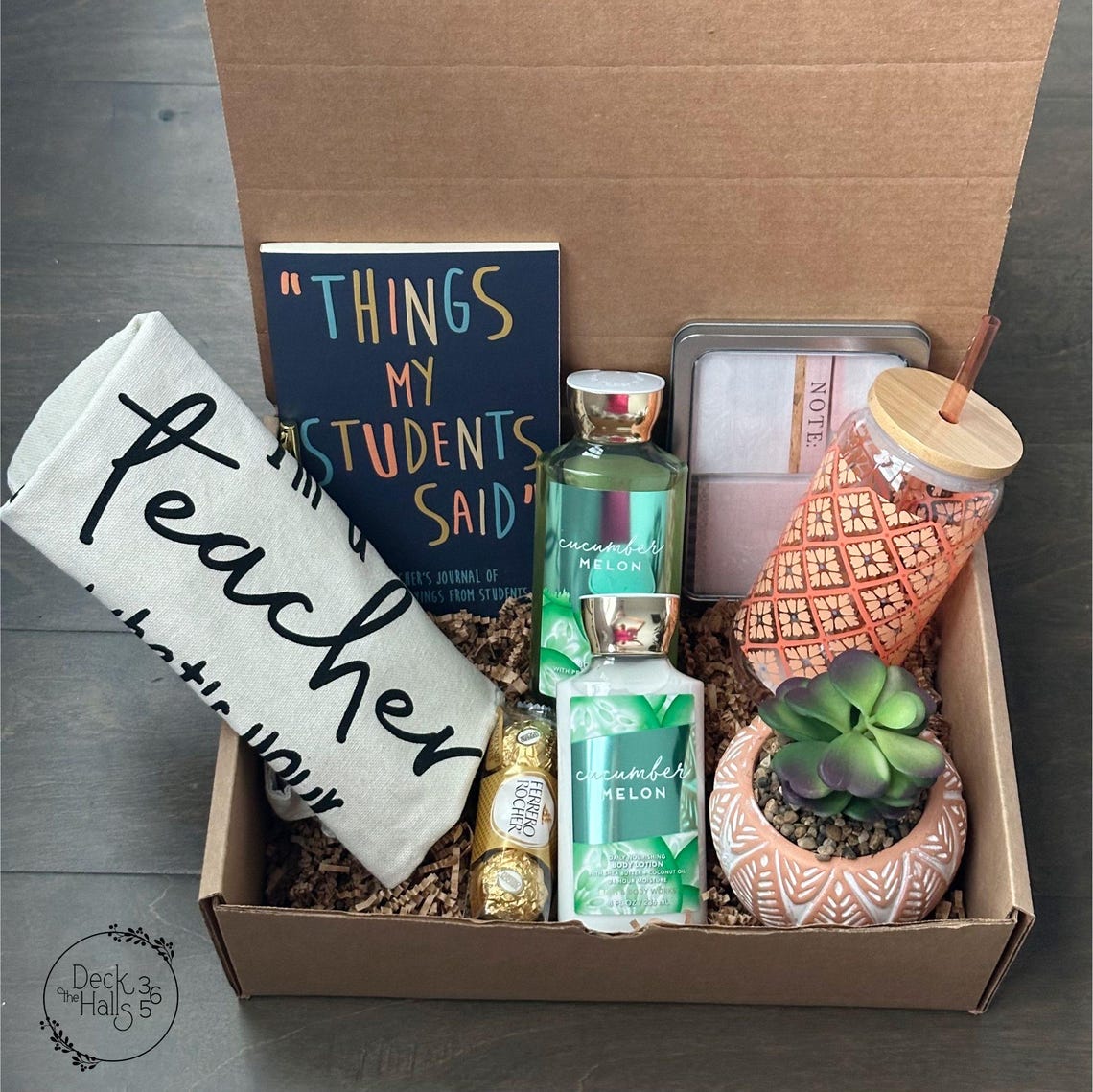 Teacher Appreciation Gift, Thank You Gift Basket for Teacher, Beginning ...