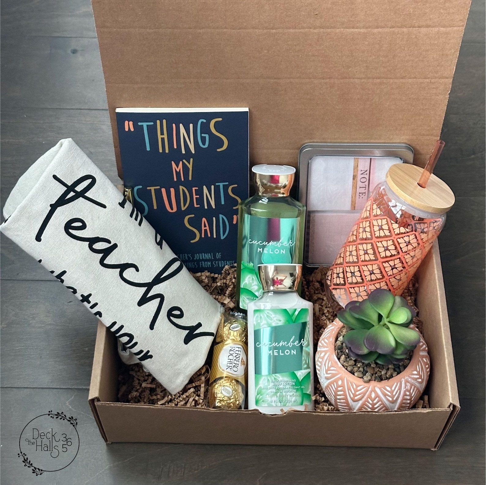 Teacher Appreciation Gift, Thank You Gift Basket for Teacher, Beginning ...