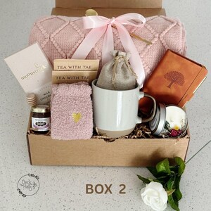 Caja de regalo de condolencias, paquete de abrazos, pensando en ti, regalo de duelo, caja de regalo hygge con manta, consuelo, regalo de ánimo Box 2