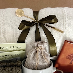 Caja de regalo de condolencias, paquete de abrazos, pensando en ti, regalo de duelo, caja de regalo hygge con manta, consuelo, regalo de ánimo imagen 8