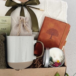 Caja de regalo de condolencias, paquete de abrazos, pensando en ti, regalo de duelo, caja de regalo hygge con manta, consuelo, regalo de ánimo imagen 7