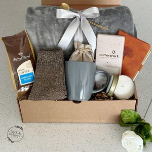 Sympathy Gift Box For Men, Sending Hugs Care Package, Thinking of You, Bereavement Gift, Hygge Gift Box with Blanket, Comfort, Encouragement