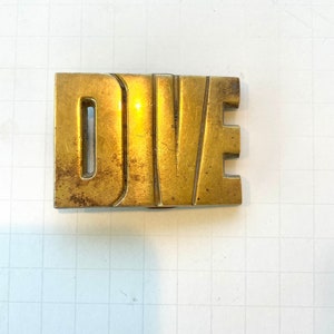 DIVE Vintage Brass Belt Buckle