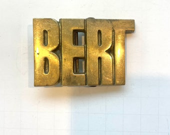 BERT Vintage Brass Belt Buckle