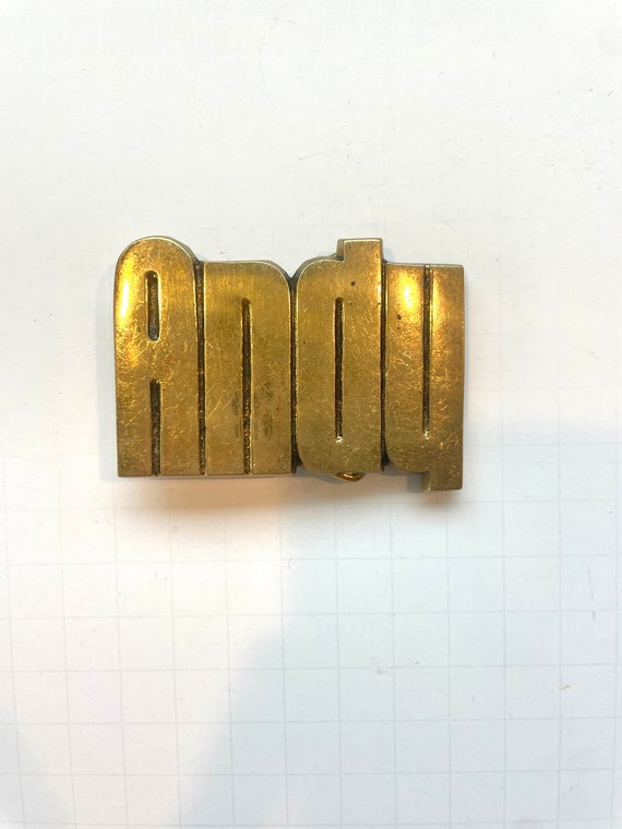 ANDY Vintage Brass Belt Buckle