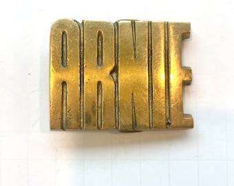 ARNIE Vintage Brass Belt Buckle