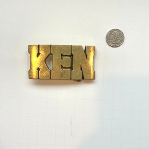 KEN Vintage Brass Belt Buckle