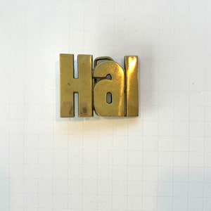HAL Vintage Brass Belt Buckle
