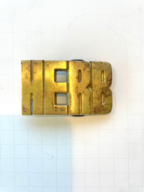HERB Vintage Brass Belt Buckle