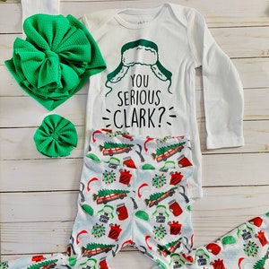 Christmas vacation baby outfit top