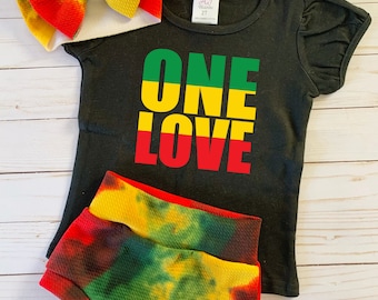 One love, Birthday, Bob marley, Reggae, Bummy, Shorts, Party, First birthday, Baby girl, Baby boy, Smash cake, Jamaica, Music, Infant