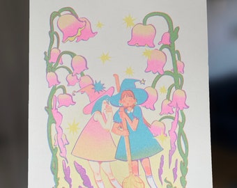Riso Prints - Risograph - Whisper -A4