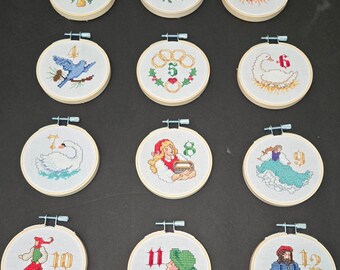 12 Day of Christmas - white fabric