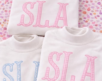 Custom Monogram Mockneck Personalized Sweatshirt Applique