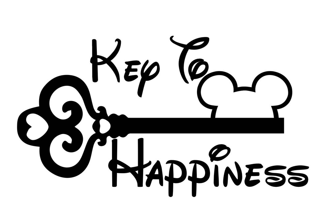Disney Decal Disney Castle Key to Happiness Disney Key Etsy