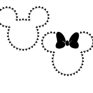 Disney Decal, Mickey Ears, Minnie Mouse, Mickey Outline