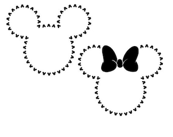 Disney Decal, Mickey Ears, Minnie Mouse, Mickey Outline