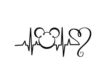 Disney Decal, Disney Castle, Mickey Mouse, Minnie, Heartbeat, Disney Doctor, Disney Nurse