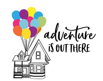 Disney Decal, Up, Adventure is Out There, Choose Adventure, Balloons,